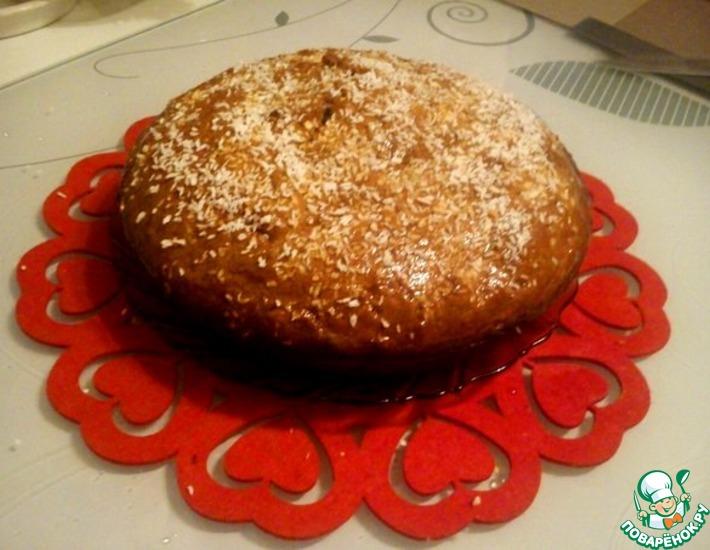Рецепт: Шоколадный пирог на кефире с кокосовой стружкой