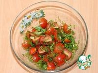 Мясной салат с кабачком и соусом Летний ингредиенты