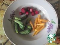 Салат Малютки-овощи в огурце ингредиенты