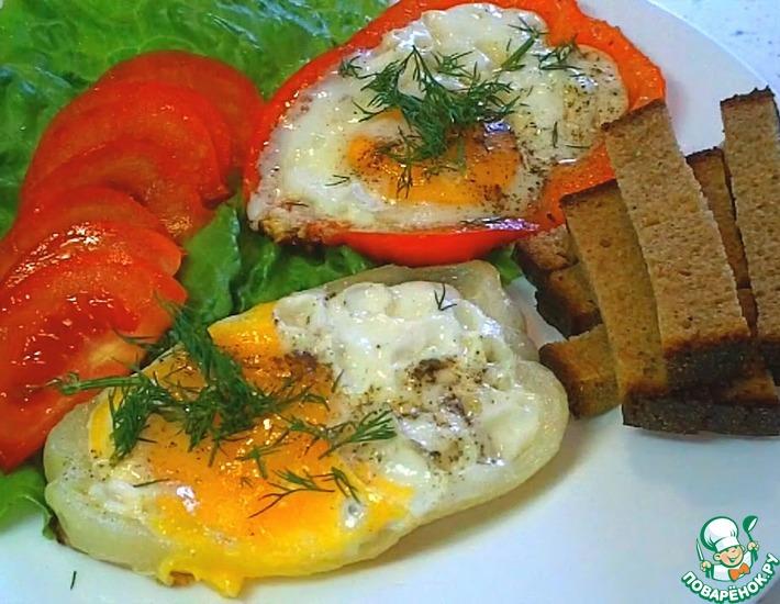 Рецепт: Яичница в болгарском перце