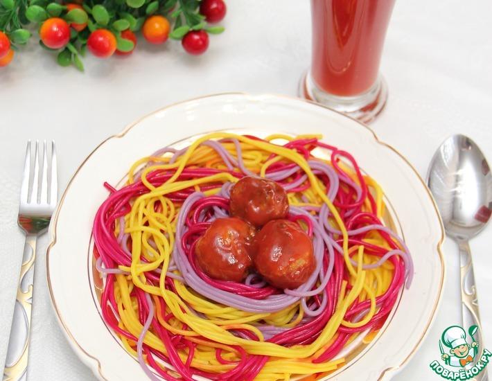 Рецепт: Праздничные спагетти с томатным соком