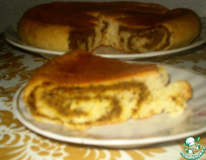 Рецепт: Пирог с печенью в мультиварке