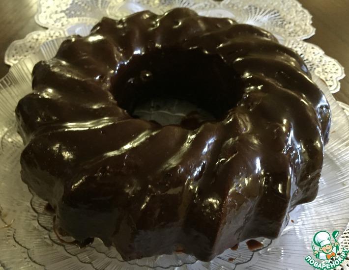 Рецепт: Шоколадный пирог с творожными шариками
