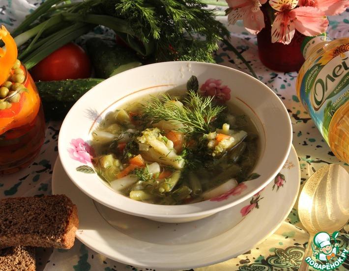 Рецепт: Зеленый суп с индейкой