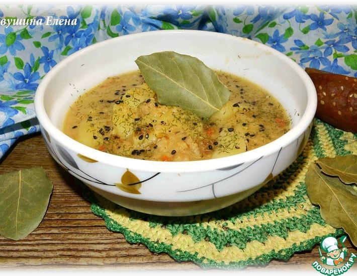 Рецепт: Суп тыквенный с фаршем и кунжутом