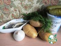Запеченный картофель с селедочно-огуречным соусом ингредиенты