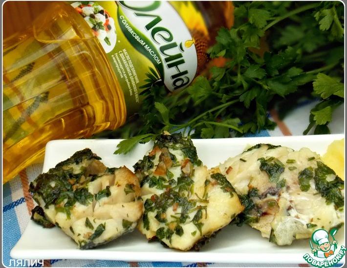 Рецепт: Рыба в зелено-чесночном соусе