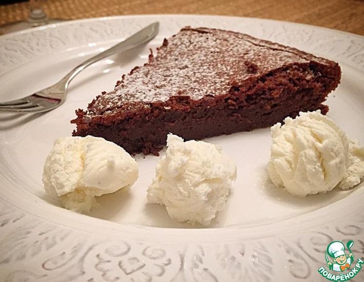 Рецепт: Шоколадный пирог без муки