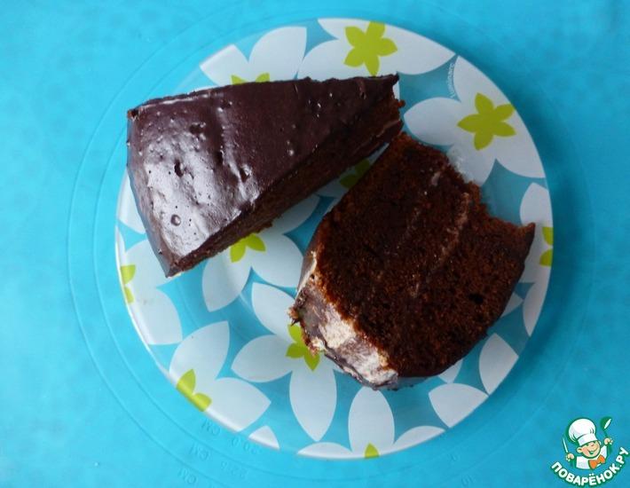 Рецепт: Пирог в мультиварке Шоколад на кипятке