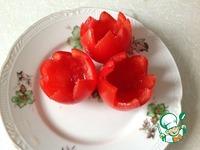 Закуска из помидоров и творога Весенние цветы ингредиенты