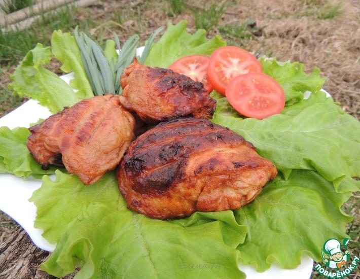 Рецепт: Куриные бёдрышки в кефире и соевом соусе
