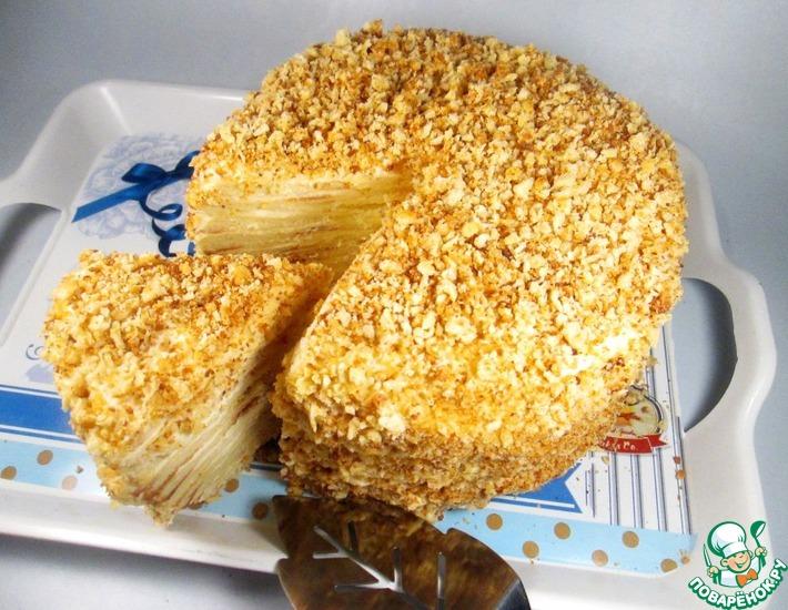Рецепт: Творожный торт Наполеон
