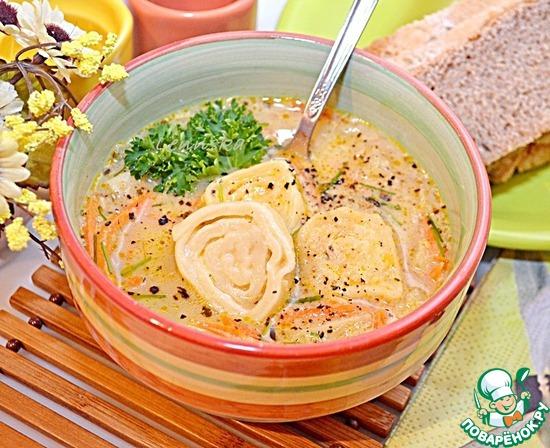 Суп с сырными рулетиками от биа46