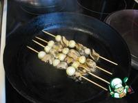 Шашлычки из мидий с жемчужным луком ингредиенты