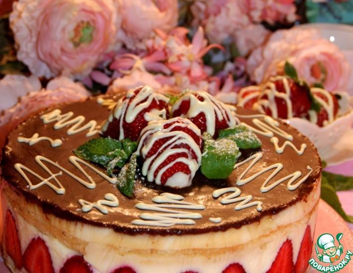 Рецепт: Бисквитный торт Фрезье