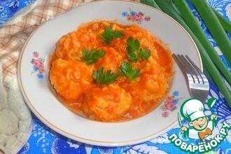 Рецепт: Тефтели Ёжики в томатно-луковом соусе