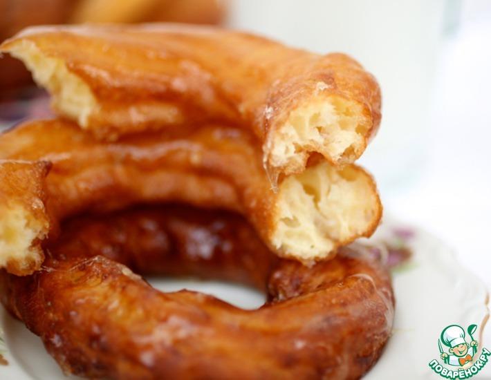 Рецепт: Французские заварные пончики с медовой глазировкой