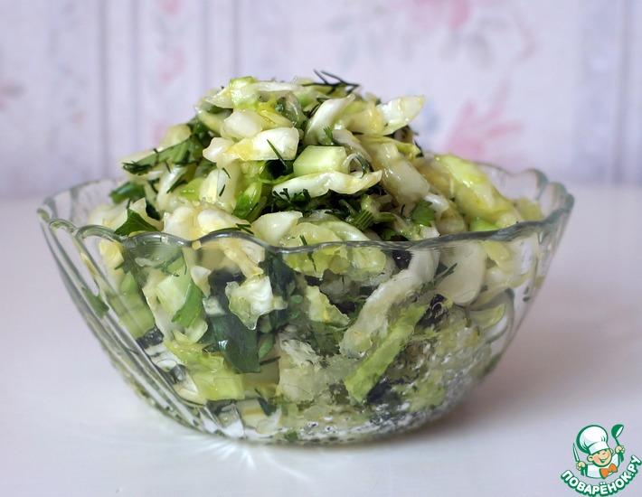 Рецепт: Салат из ранней капусты
