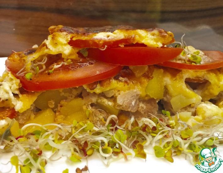 Рецепт: Картофель с мясом Ленивая Саша
