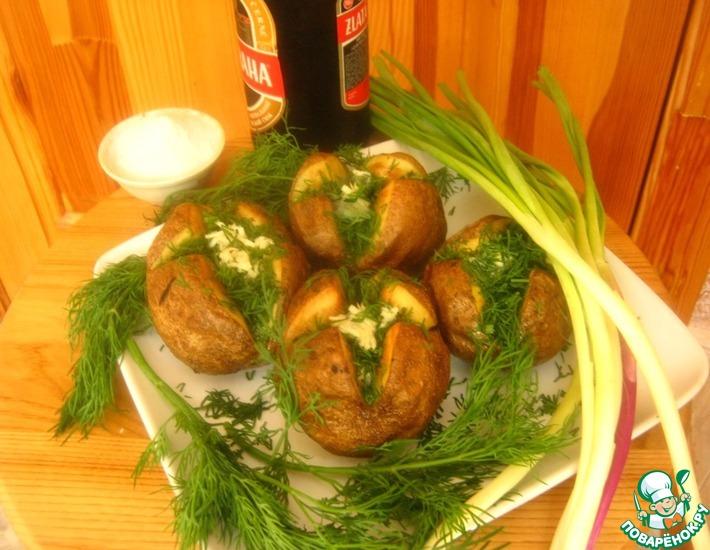 Рецепт: Картофель с чесноком и зеленью