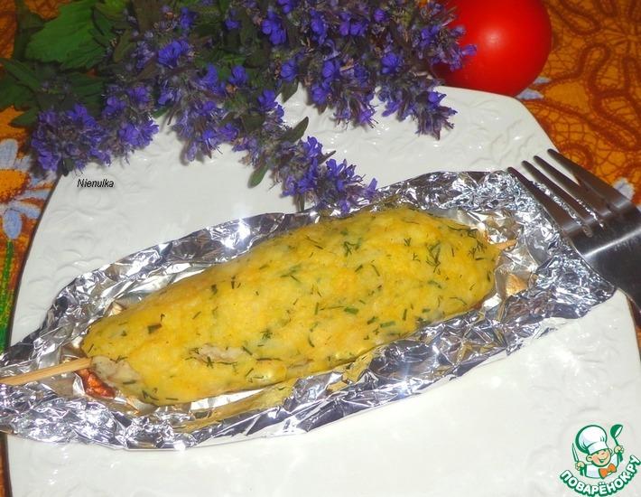 Рецепт: Люля-кебаб с рыбной начинкой