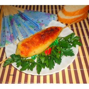 Картофельный шашлык с рыбой в томате