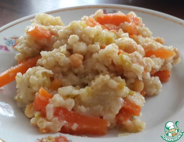 Рецепт: Перлово-рисово-нутовая каша с овощами