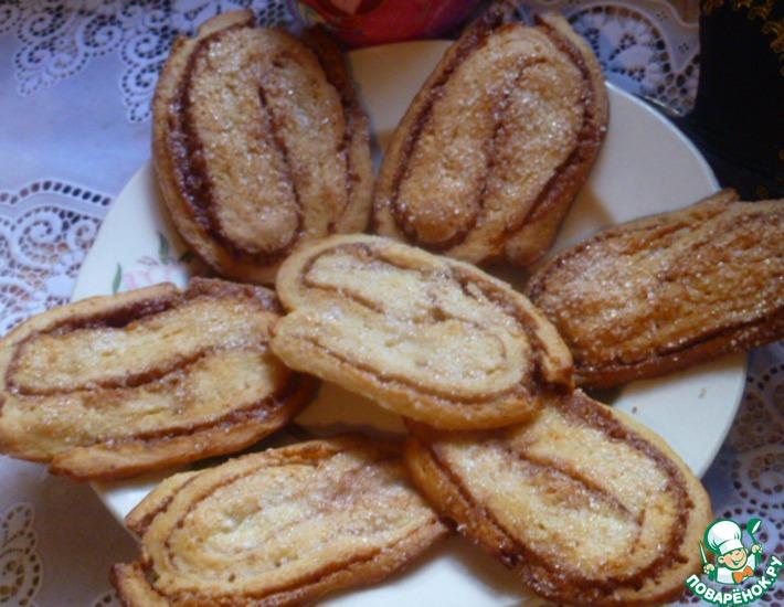 Рецепт: Творожное печенье Полосатик
