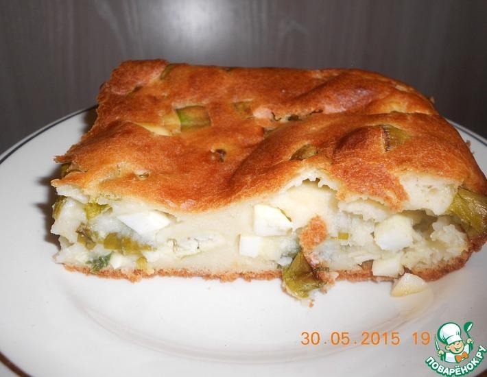 Рецепт: Пирог с луком и яйцом