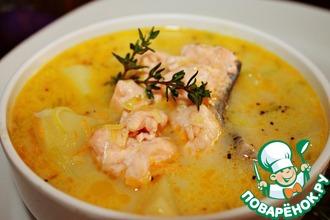Рецепт: Финский лососевый суп со сливками Лохикейтто