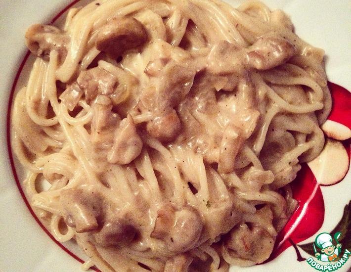 Рецепт: Спагетти с грибным соусом