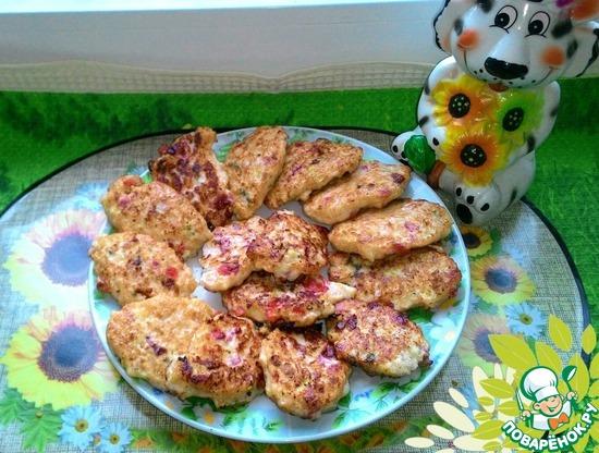 Куриные оладушки с овощами