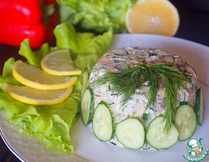 Рецепт: Салат с копченой рыбой