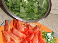 Салат из шпината и бекона на грибной подложке ингредиенты