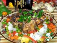 Карамелизированные курица и красный лук ингредиенты