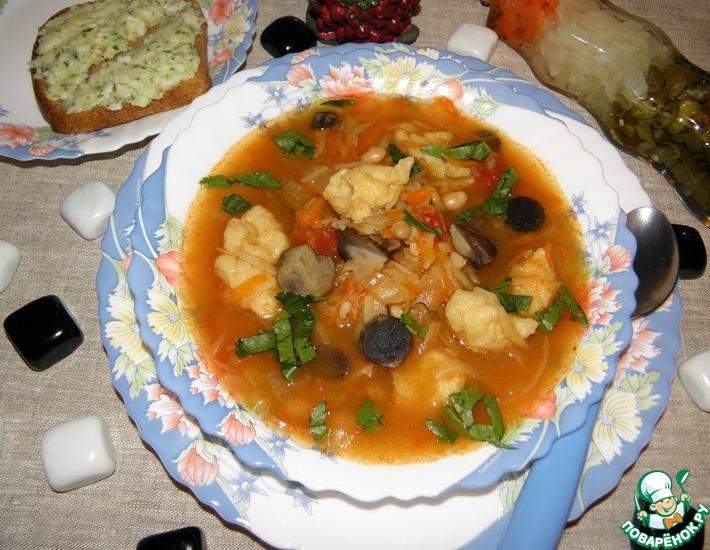 Рецепт: Грибной суп с клецками