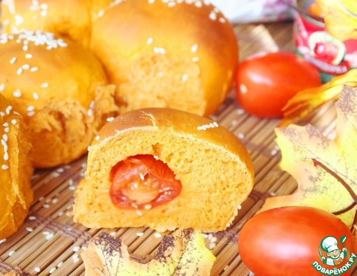 Рецепт: Томатные булочки с помидорами черри