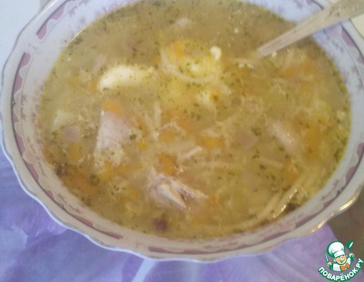 Рецепт: Яичный суп с курицей