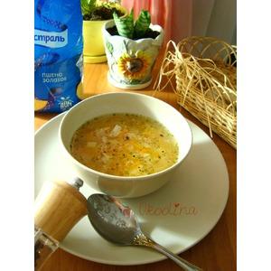Пшённый суп с консервированным тунцом
