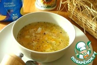 Рецепт: Пшённый суп с консервированным тунцом
