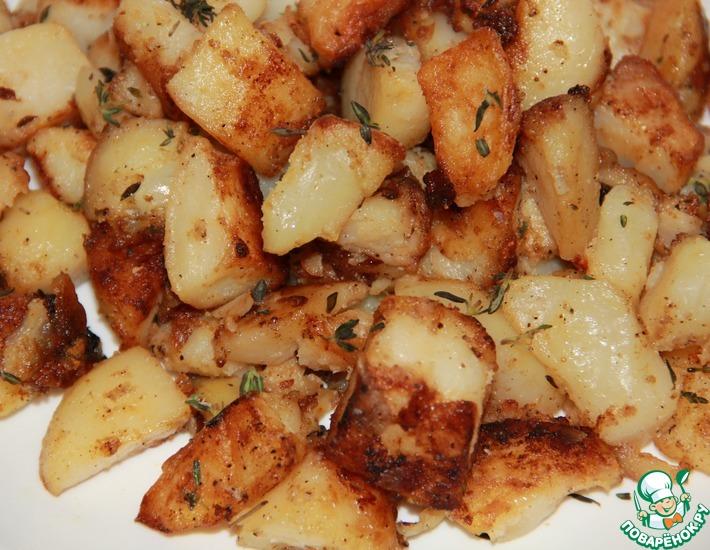 Рецепт: Печеный картофель без духовки