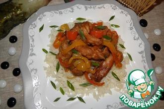 Рецепт: Куриное мясо с болгарским перцем