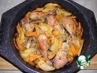 Курица, запеченная с тыквой и картофелем ингредиенты