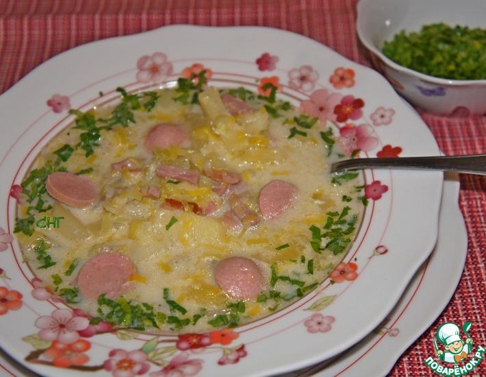 Рецепт: Суп из лука-порея с картофелем