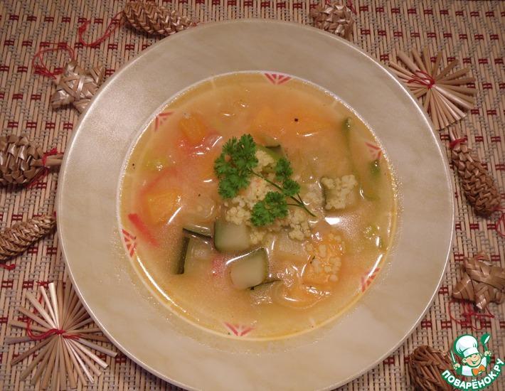Рецепт: Суп с пшеном и овощами