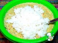 Овощная запеканка с рисом, курицей и моцареллой ингредиенты