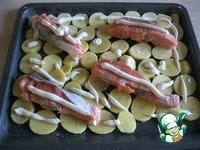 Картофель, запеченный с лососем под сыром ингредиенты