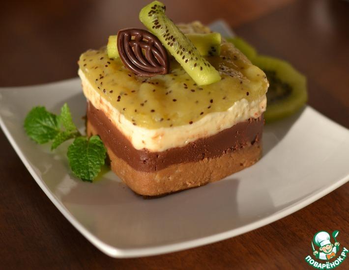 Рецепт: Шоколадный десерт с киви