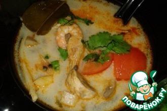 Рецепт: Настоящий тайский суп Том Ям