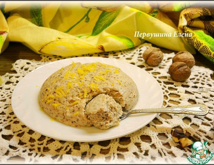 Рецепт: Запеканка творожная с грецкими орехами